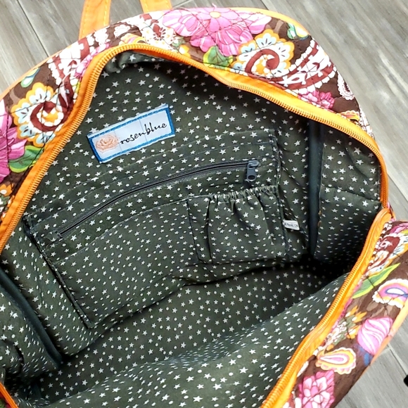 Rosen Blue Quilted Backpack - Floral Paisley - Picture 5 of 10